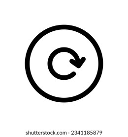 Simple Reload icon. The icon can be used for websites, print templates, presentation templates, illustrations, etc
