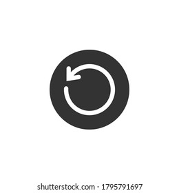 Simple reload icon flat design