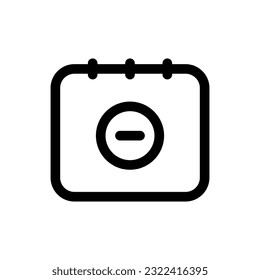 Simple Remove Event icon. The icon can be used for websites, print templates, presentation templates, illustrations, etc