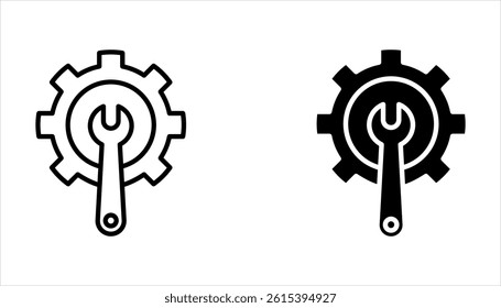 Simple Repair Related Vector Line Icons set Collection. Contains Icons such as Screwdriver, Technician, Wrench, Gear, vector illustration on white background.