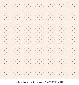 Simple repeatable dotted background. Polka dot seamless delicate pattern. Minimalistic vintage design.