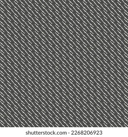 Simple repeated pattern with white streaks on black surface. Textile design. Striped rug or blanket. Abstract vector.