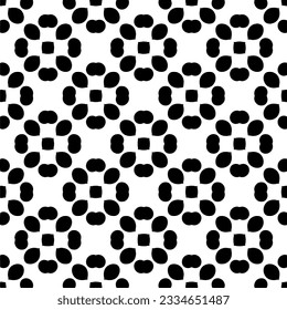 Simple repeating monochrome pattern. Abstract texture for fabric print, card, table cloth, furniture, banner, cover, invitation, decoration, wrapping.seamless repeating pattern. Black and white color.