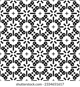 Simple repeating monochrome pattern. Abstract texture for fabric print, card, table cloth, furniture, banner, cover, invitation, decoration, wrapping.seamless repeating pattern. Black and white color.