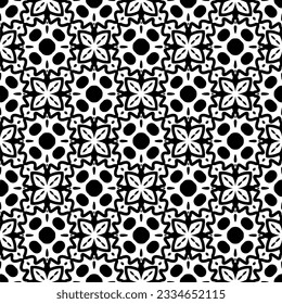 Simple repeating monochrome pattern. Abstract texture for fabric print, card, table cloth, furniture, banner, cover, invitation, decoration, wrapping.seamless repeating pattern. Black and white color.