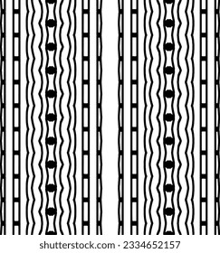 Simple repeating monochrome pattern. Abstract texture for fabric print, card, table cloth, furniture, banner, cover, invitation, decoration, wrapping.seamless repeating pattern. Black and white color.