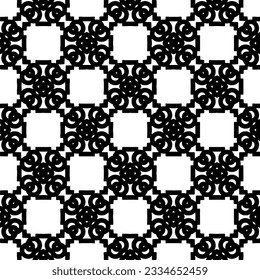 Simple repeating monochrome pattern. Abstract texture for fabric print, card, table cloth, furniture, banner, cover, invitation, decoration, wrapping.seamless repeating pattern. Black and white color.