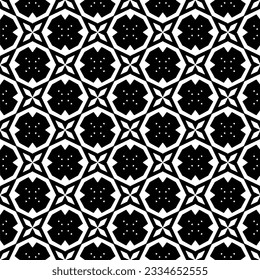 Simple repeating monochrome pattern. Abstract texture for fabric print, card, table cloth, furniture, banner, cover, invitation, decoration, wrapping.seamless repeating pattern. Black and white color.