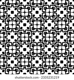 Simple repeating monochrome pattern. Abstract texture for fabric print, card, table cloth, furniture, banner, cover, invitation, decoration, wrapping.seamless repeating pattern. Black and white color.