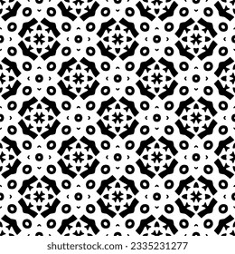 Simple repeating monochrome pattern. Abstract texture for fabric print, card, table cloth, furniture, banner, cover, invitation, decoration, wrapping.seamless repeating pattern. Black and white color.