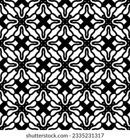 Simple repeating monochrome pattern. Abstract texture for fabric print, card, table cloth, furniture, banner, cover, invitation, decoration, wrapping.seamless repeating pattern. Black and white color.
