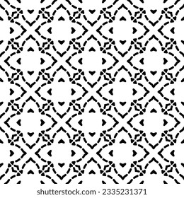 Simple repeating monochrome pattern. Abstract texture for fabric print, card, table cloth, furniture, banner, cover, invitation, decoration, wrapping.seamless repeating pattern. Black and white color.