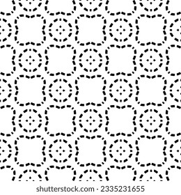 Simple repeating monochrome pattern. Abstract texture for fabric print, card, table cloth, furniture, banner, cover, invitation, decoration, wrapping.seamless repeating pattern. Black and white color.