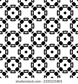 Simple repeating monochrome pattern. Abstract texture for fabric print, card, table cloth, furniture, banner, cover, invitation, decoration, wrapping.seamless repeating pattern. Black and white color.