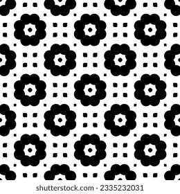Simple repeating monochrome pattern. Abstract texture for fabric print, card, table cloth, furniture, banner, cover, invitation, decoration, wrapping.seamless repeating pattern. Black and white color.