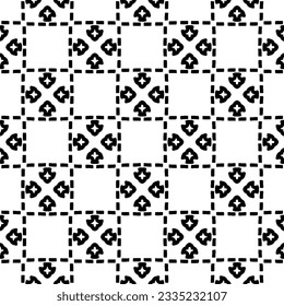Simple repeating monochrome pattern. Abstract texture for fabric print, card, table cloth, furniture, banner, cover, invitation, decoration, wrapping.seamless repeating pattern. Black and white color.