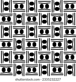 Simple repeating monochrome pattern. Abstract texture for fabric print, card, table cloth, furniture, banner, cover, invitation, decoration, wrapping.seamless repeating pattern. Black and white color.