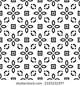 Simple repeating monochrome pattern. Abstract texture for fabric print, card, table cloth, furniture, banner, cover, invitation, decoration, wrapping.seamless repeating pattern. Black and white color.