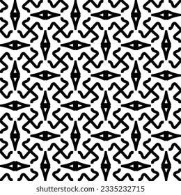 Simple repeating monochrome pattern. Abstract texture for fabric print, card, table cloth, furniture, banner, cover, invitation, decoration, wrapping.seamless repeating pattern. Black and white color.