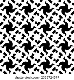 Simple repeating monochrome pattern. Abstract texture for fabric print, card, table cloth, furniture, banner, cover, invitation, decoration, wrapping.seamless repeating pattern. Black and white color.