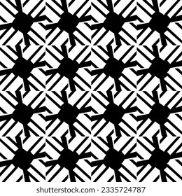 Simple repeating monochrome pattern. Abstract texture for fabric print, card, table cloth, furniture, banner, cover, invitation, decoration, wrapping.seamless repeating pattern. Black and white color.