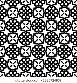 Simple repeating monochrome pattern. Abstract texture for fabric print, card, table cloth, furniture, banner, cover, invitation, decoration, wrapping.seamless repeating pattern. Black and white color.