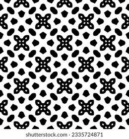 Patrón monocromo simple de repetición. Textura abstracta para impresión de tela, tarjeta, mantel de mesa, mobiliario, banner, cubierta, invitación, decoración, envoltura.patrón repitiendo sin fisuras. Color blanco y negro.