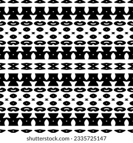 Simple repeating monochrome pattern. Abstract texture for fabric print, card, table cloth, furniture, banner, cover, invitation, decoration, wrapping.seamless repeating pattern. Black and white color.