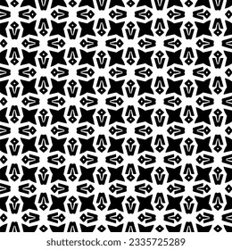 Simple repeating monochrome pattern. Abstract texture for fabric print, card, table cloth, furniture, banner, cover, invitation, decoration, wrapping.seamless repeating pattern. Black and white color.