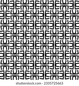 Simple repeating monochrome pattern. Abstract texture for fabric print, card, table cloth, furniture, banner, cover, invitation, decoration, wrapping.seamless repeating pattern. Black and white color.