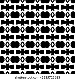 Simple repeating monochrome pattern. Abstract texture for fabric print, card, table cloth, furniture, banner, cover, invitation, decoration, wrapping.seamless repeating pattern. Black and white color.