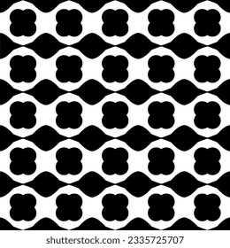 Simple repeating monochrome pattern. Abstract texture for fabric print, card, table cloth, furniture, banner, cover, invitation, decoration, wrapping.seamless repeating pattern. Black and white color.