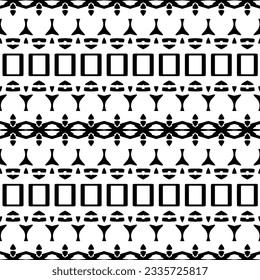 Einfache, sich wiederholende monochrome Muster. Abstrakte Textur für Stoffdruck, Karte, Tischdecken, Möbel, Banner, Deckel, Einladung, Dekoration, Umhüllung.Nahtlose Wiederholung Muster. Schwarz-Weiß-Farbe.