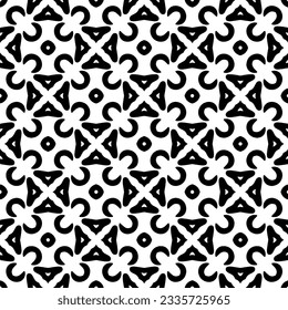 Simple repeating monochrome pattern. Abstract texture for fabric print, card, table cloth, furniture, banner, cover, invitation, decoration, wrapping.seamless repeating pattern. Black and white color.
