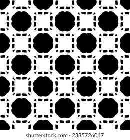 Simple repeating monochrome pattern. Abstract texture for fabric print, card, table cloth, furniture, banner, cover, invitation, decoration, wrapping.seamless repeating pattern. Black and white color.