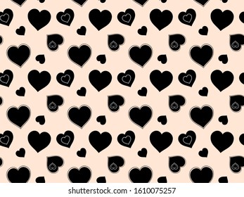 Simple repeating texture with chaotic hearts