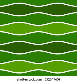 Simple repeating wave pattern tile - seamless editable vector background wallpaper (Green)