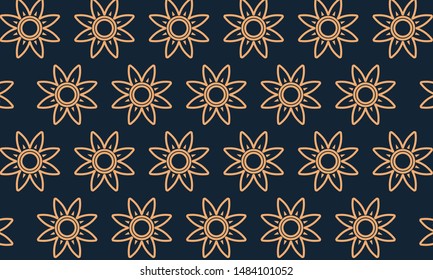 Simple Repetitive Flower pattern in dark background