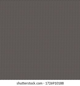 Simple repetitive pattern with short white lines on black background. Retro textile pattern.