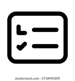 Simple Report Card Icono de línea moderna. Profesional de Vector mínimo que representa la evaluación de las calificaciones de rendimiento académico y la evaluación del estudiante.
