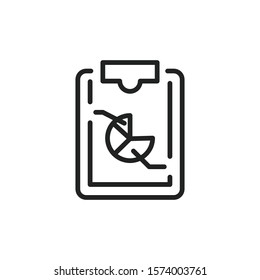 Simple report line icon. Stroke pictogram. Vector illustration isolated on a white background. Premium quality symbol. Vector sign for mobile app and web sites.