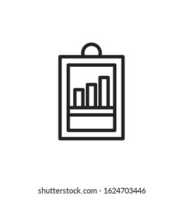 Simple report line icon. Stroke pictogram. Vector illustration isolated on a white background. Premium quality symbol. Vector sign for mobile app and web sites.