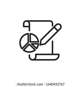 Simple report line icon. Stroke pictogram. Vector illustration isolated on a white background. Premium quality symbol. Vector sign for mobile app and web sites.