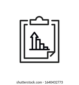 Simple report line icon. Stroke pictogram. Vector illustration isolated on a white background. Premium quality symbol. Vector sign for mobile app and web sites.