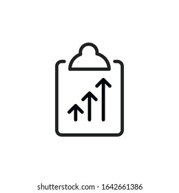 Simple report line icon. Stroke pictogram. Vector illustration isolated on a white background. Premium quality symbol. Vector sign for mobile app and web sites.