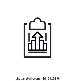 Simple report line icon. Stroke pictogram. Vector illustration isolated on a white background. Premium quality symbol. Vector sign for mobile app and web sites.