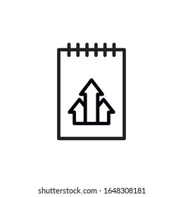 Simple report line icon. Stroke pictogram. Vector illustration isolated on a white background. Premium quality symbol. Vector sign for mobile app and web sites.