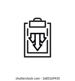 Simple report line icon. Stroke pictogram. Vector illustration isolated on a white background. Premium quality symbol. Vector sign for mobile app and web sites.