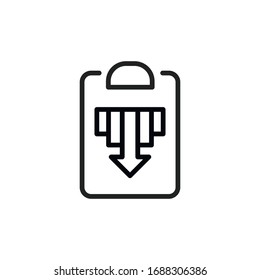 Icono de línea de informe simple. Pictograma de trazo. Ilustración vectorial aislada en un fondo blanco. Símbolo de calidad superior. Signo de vector para aplicaciones móviles y sitios web.