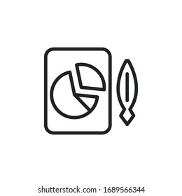 Simple report line icon. Stroke pictogram. Vector illustration isolated on a white background. Premium quality symbol. Vector sign for mobile app and web sites.